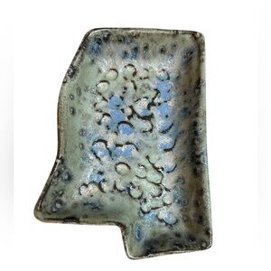 Mississippi Shape Pottery Trivet Dish Kudzu Studio 
9”x 6”